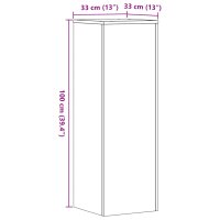 vidaXL Pflanzenst&auml;nder Sonoma-Eiche 33x33x100 cm Holzwerkstoff