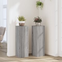 vidaXL Pflanzenst&auml;nder 2 Stk. Grau Sonoma 25x25x80 cm Holzwerkstoff