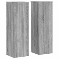 vidaXL Pflanzenst&auml;nder 2 Stk. Grau Sonoma 25x25x80 cm Holzwerkstoff