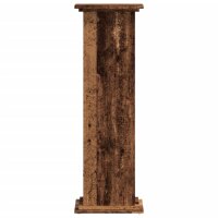 vidaXL Pflanzenst&auml;nder Altholz-Optik 33x33x100 cm Holzwerkstoff