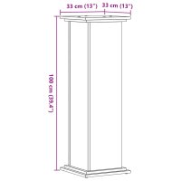 vidaXL Pflanzenst&auml;nder Altholz-Optik 33x33x100 cm Holzwerkstoff