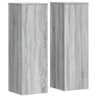 vidaXL Pflanzenst&auml;nder 2 Stk. Grau Sonoma 33x33x100 cm Holzwerkstoff