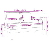 vidaXL Chaiselongue mit Kissen Weinrot Kunstleder