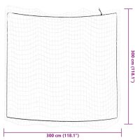 vidaXL Anh&auml;ngernetz mit Gummiseil Wei&szlig; 3x3 m PP