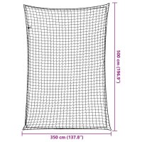 vidaXL Anh&auml;ngernetz mit Gummiseil Schwarz 5x3,5 m PP