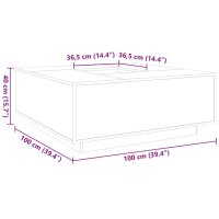 vidaXL Couchtisch Betongrau 100x100x40 cm Holzwerkstoff