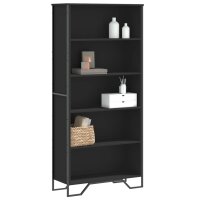 vidaXL B&uuml;cherregal Schwarz 80x31x169 cm Holzwerkstoff