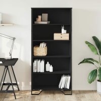 vidaXL B&uuml;cherregal Schwarz 80x31x169 cm Holzwerkstoff