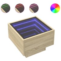 vidaXL Nachttisch mit Infinity-LED Sonoma-Eiche 40x40x30 cm