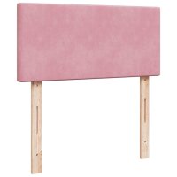 vidaXL Boxspringbett mit Matratze Rosa 80x200 cm Samt