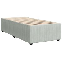 vidaXL Boxspringbett mit Matratze Hellgrau 80x200 cm Samt