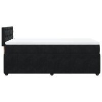 vidaXL Boxspringbett mit Matratze Schwarz 80x200 cm Samt