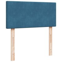 vidaXL Boxspringbett mit Matratze Blau 90x190 cm Samt