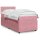 vidaXL Boxspringbett mit Matratze Rosa 100x200 cm Samt