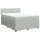 vidaXL Boxspringbett mit Matratze Hellgrau 160x200 cm Samt