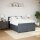 vidaXL Boxspringbett mit Matratze Dunkelgrau 160x200 cm Samt