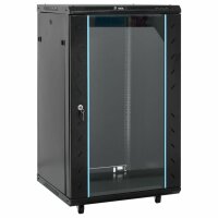 vidaXL 18U Netzwerkschrank 19" IP20 Schwarz...