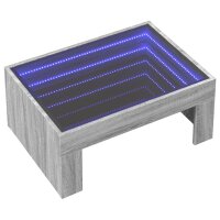 vidaXL Couchtisch mit Infinity-LED Grau Sonoma 70x50x30 cm