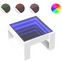 vidaXL Couchtisch mit Infinity-LED Weiß 50x53x30 cm