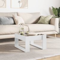 vidaXL Couchtisch mit Infinity-LED Wei&szlig; 50x53x30 cm