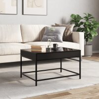 vidaXL Couchtisch mit Infinity-LED Schwarz 70x50x41 cm