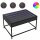 vidaXL Couchtisch mit Infinity-LED Schwarz 70x50x41 cm