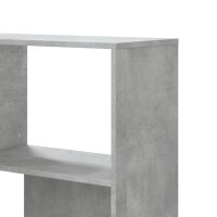 vidaXL Eck-B&uuml;cherregal 4 B&ouml;den Betongrau 85x85x140 cm Holzwerkstoff