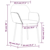 vidaXL Esszimmerst&uuml;hle 2 Stk. Hellgrau Samt