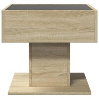 vidaXL LED-Couchtisch Sonoma Eiche 50x50x45 cm Holzwerkstoff