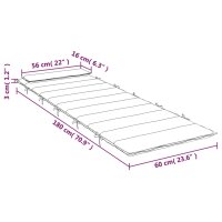 vidaXL Sonnenliegen-Auflage Creme 180x60x3 cm Oxford-Gewebe