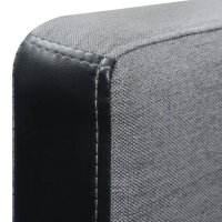 vidaXL Schlafsofa L-Form Stoff Schwarz und Grau