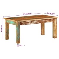 vidaXL Couchtisch 100x55x45 cm Altholz Massiv