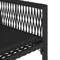 vidaXL Gartenst&uuml;hle mit Kissen 4 Stk. Schwarz Poly Rattan