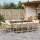 vidaXL 13-tlg. Garten-Essgruppe mit Kissen Beige Poly Rattan