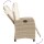 vidaXL 5-tlg. Garten-Essgruppe mit Kissen Beige Poly Rattan