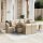 vidaXL 9-tlg. Garten-Sofagarnitur mit Kissen Beige Poly Rattan