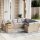 vidaXL 10-tlg. Garten-Sofagarnitur mit Kissen Beige Poly Rattan