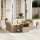 vidaXL 7-tlg. Garten-Sofagarnitur mit Kissen Beige Poly Rattan