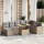 vidaXL 9-tlg. Garten-Sofagarnitur mit Kissen Beige Poly Rattan