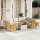 vidaXL 10-tlg. Garten-Sofagarnitur mit Kissen Beige Poly Rattan