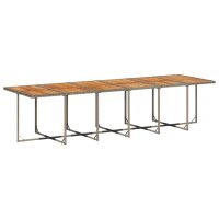 vidaXL 17-tlg. Garten-Essgruppe mit Kissen Grau Poly Rattan