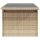 vidaXL Gartentisch mit Glasplatte Beige 100x55x73 cm Poly Rattan