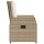 vidaXL Gartensessel 2 Stk. Verstellbar Beige Poly Rattan