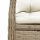 vidaXL Gartensessel 2 Stk. Verstellbar Beige Poly Rattan