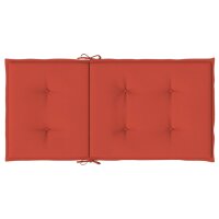 vidaXL Niedriglehner-Auflagen 2 Stk. Melange Rot 100x50x4 cm Stoff