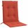 vidaXL Niedriglehner-Auflagen 2 Stk. Melange Rot 100x50x4 cm Stoff