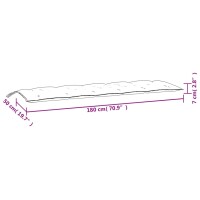 vidaXL Gartenbank-Auflage Melange Creme 180x50x7 cm Stoff