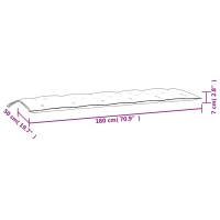 vidaXL Gartenbank-Auflage Melange Rot 180x50x7 cm Stoff