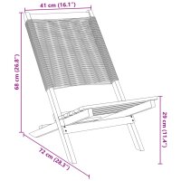 vidaXL Gartenst&uuml;hle 6 Stk. Klappbar Grau Massivholz Akazie