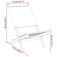 vidaXL Gartenst&uuml;hle 8 Stk. Klappbar Cremewei&szlig; Stoff und Massivholz